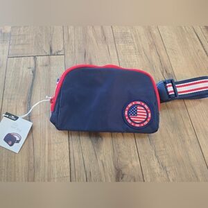 Navy Blue USA Flag Patch Bag